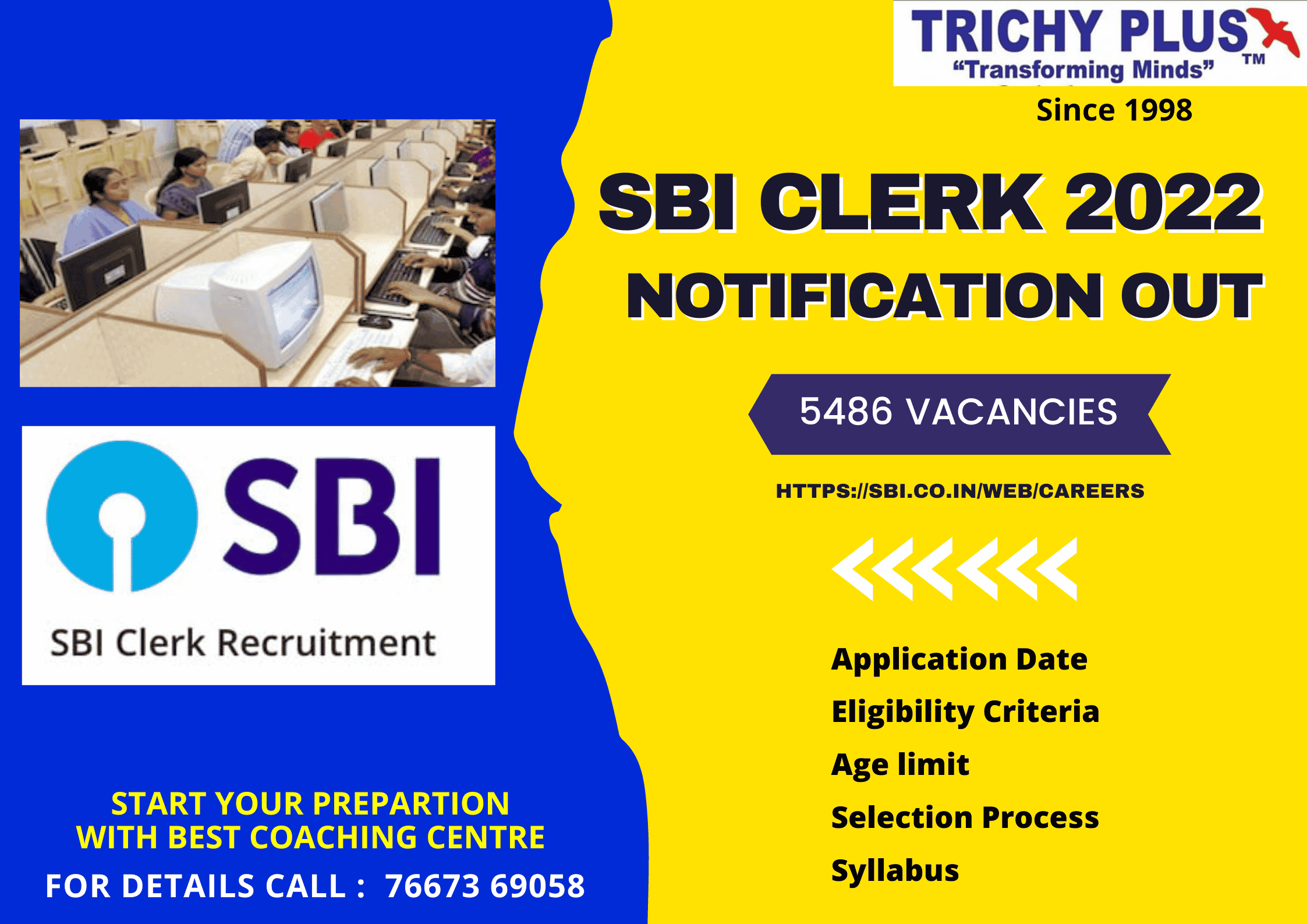SBI Clerk Recruitment 2022